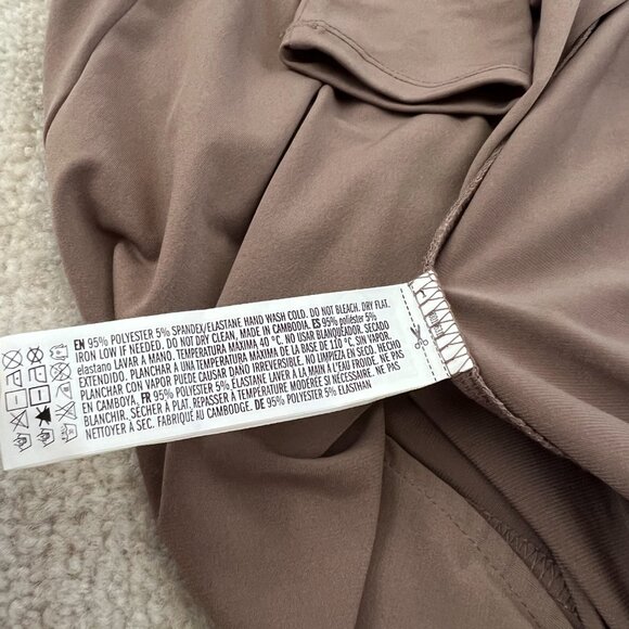 NWT Forever 21 Boho Summer Wrap Long Sleeve Dress S Taupe - Picture 11 of 11